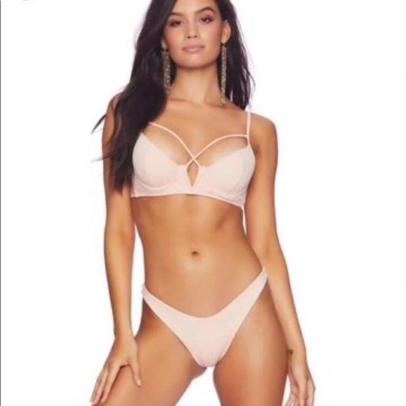 Beach bunny swim suit bikini top snake print L - Picture 2 of 4